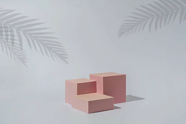 Publicité Produit Socle Podium Plate Forme Géométrique Forme Cube Maquette — Photo