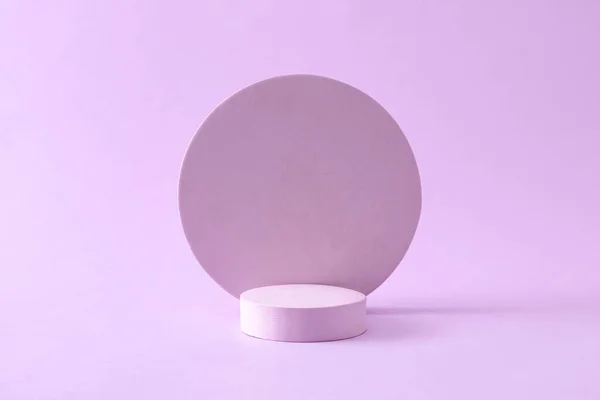 Minimal Mockup Pastel Podium Pedestal Cylinder Shape Geometry Product Item — Photo