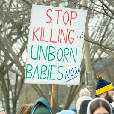 21 Ocak 2022 'de Washington, DC' de Yaşam Karşıtı Yaşam Yürüyüşü düzenlenmiştir.