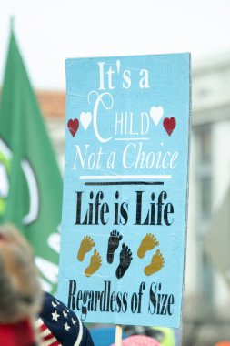 21 Ocak 2022 'de Washington, DC' de Yaşam Karşıtı Yaşam Yürüyüşü düzenlenmiştir.