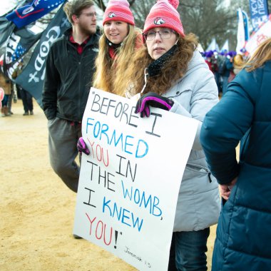 21 Ocak 2022 'de Washington, DC' de Yaşam Karşıtı Yaşam Yürüyüşü düzenlenmiştir.