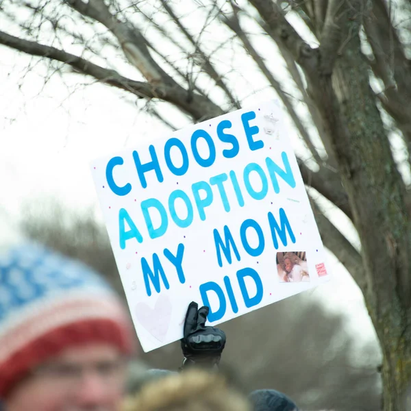 Prolife Sign Held March Life Washington January 2022 — Stock fotografie