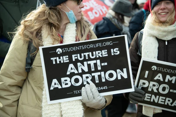 Ett Livstecken Hålls March Life Washington Den Januari 2022 — Stockfoto