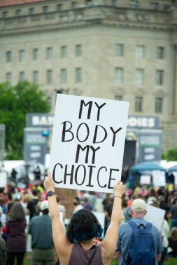  Protestocular, Roe v. Wade 'e açılan kürtaj haklarına destek için Washington, DC' deki 