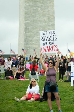  Protesters gather for the 