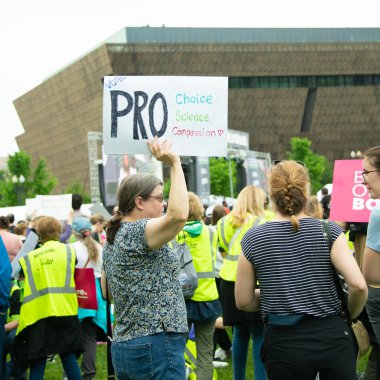  Protestocular, Roe v. Wade 'e açılan kürtaj haklarına destek için Washington, DC' deki 