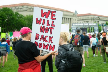  Protestocular, Roe v. Wade 'e açılan kürtaj haklarına destek için Washington, DC' deki 