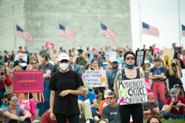  Protestocular, Roe v. Wade 'e açılan kürtaj haklarına destek için Washington, DC' deki 