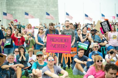  Protestocular, Roe v. Wade 'e açılan kürtaj haklarına destek için Washington, DC' deki 