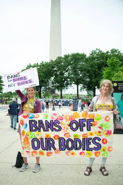 Protesters Gather Bans Our Bodies March Washington Support Abortion Rights — Zdjęcie stockowe