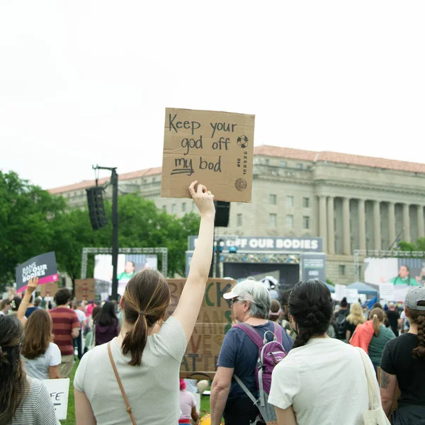 Manifestantes Reúnen Para Marcha Prohibición Nuestros Cuerpos Washington Apoyo Del —  Fotos de Stock