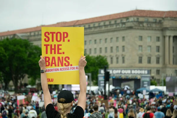 Manifestantes Reúnem Para Marcha Bans Our Bodies Washington Apoio Aos — Fotografia de Stock