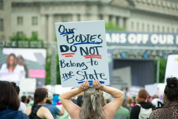 Demonstranten Verzamelen Zich Voor Bans Our Bodies Mars Washington Ter — Stockfoto