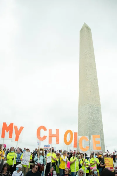 Manifestantes Reúnem Para Marcha Bans Our Bodies Washington Apoio Aos — Fotografia de Stock