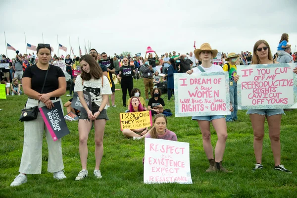 Protesters Gather Bans Our Bodies March Washington Support Abortion Rights ロイヤリティフリーのストック写真