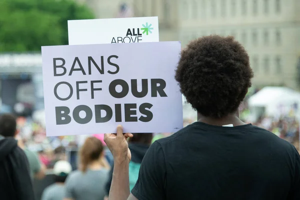 Protesters Gather Bans Our Bodies March Washington Support Abortion Rights ロイヤリティフリーのストック写真