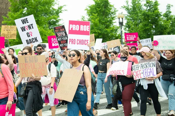 Protestocular, 14 Mayıs 2022 'de Washington DC' de düzenlenen kürtaj haklarına destek yürüyüşü için toplandılar. 