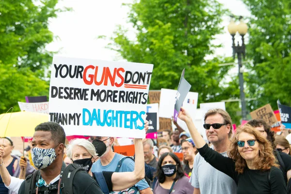 Protesters Gather Bans Our Bodies March Support Abortion Rights May — Stock Photo, Image