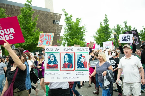 Protesters Gather Bans Our Bodies March Support Abortion Rights May — Stock fotografie