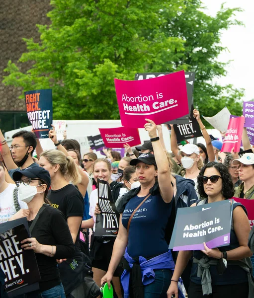 Protesters Gather Bans Our Bodies March Support Abortion Rights May ストック写真