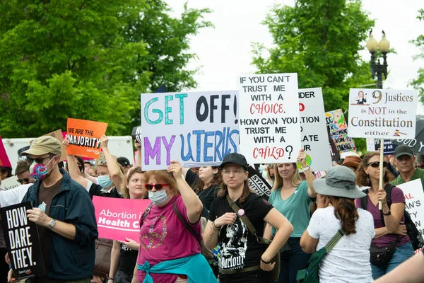 Protesters Gather Bans Our Bodies March Support Abortion Rights May ストック写真