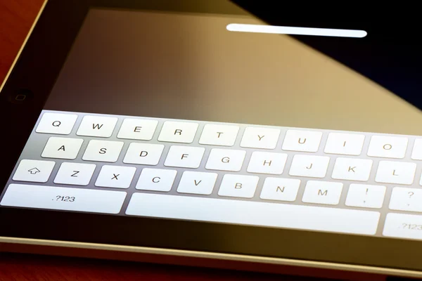 Close up of a digital tablet keypad — Stock Photo, Image