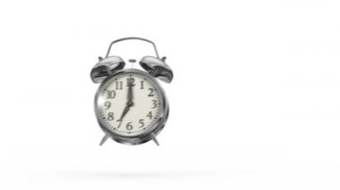 Zıplayan çalar saat. 3D animasyon.