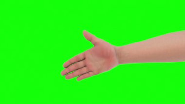 bir robot ile el sallamak.