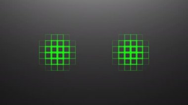 Yeşil ekranda piksellenmiş delikler