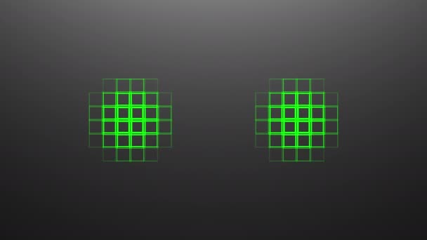 Yeşil ekranda piksellenmiş delikler — Stok video