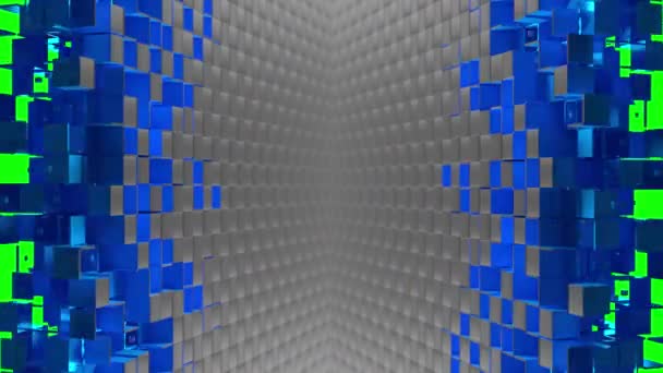 Уголок нанотехнологий с кубическими частицами — стоковое видео