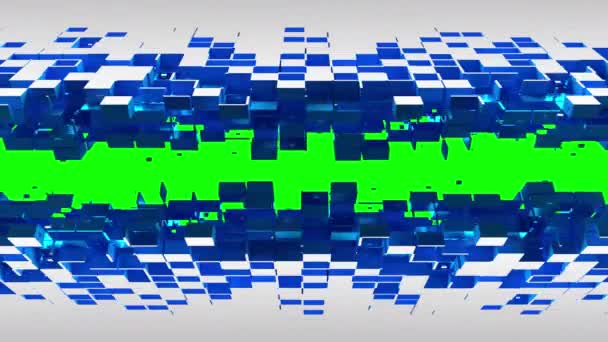 Nanotech-Rollläden mit kubischen Partikeln — Stockvideo