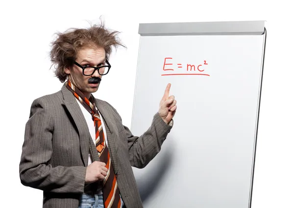 Profesor loco. — Foto de Stock