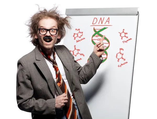 Crazy professor — Stock Photo, Image