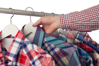 Choosing a shirt clipart