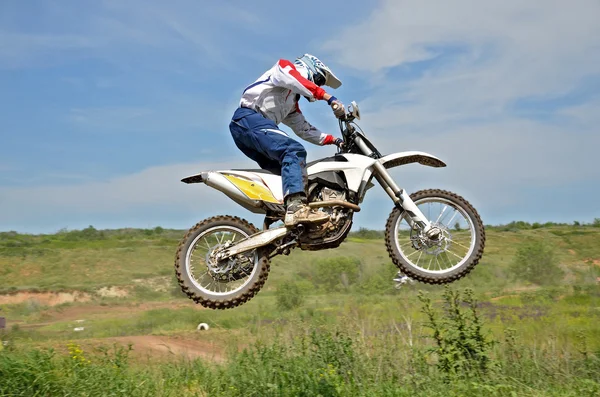 Motocross rider motosiklet hava