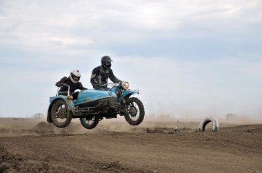 Retro mx rider motosiklet motosiklet sepeti havada ural ile tarafından