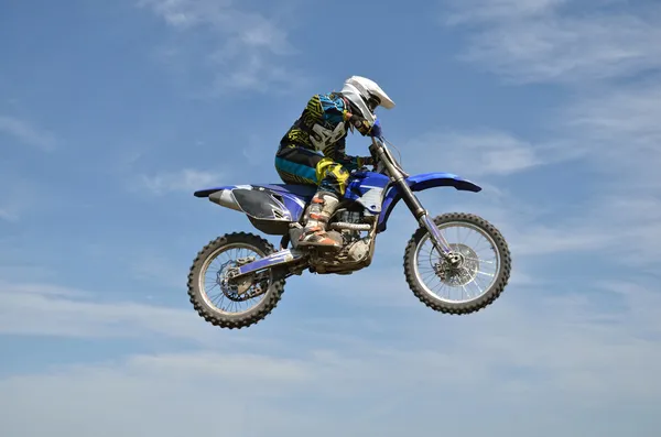 X games motocross rider on motorbike efficient flight Stock Picture