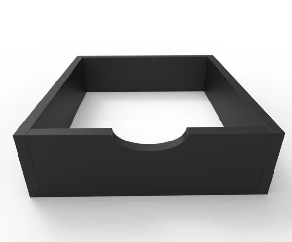 黑色的空盒子 — 图库照片