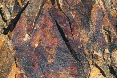 Kayalar, görünümü Kapat renkli mineral