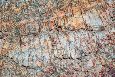 Kayalar, görünümü Kapat renkli mineral