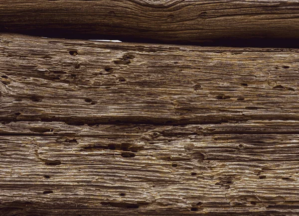 Closeup Picture Old Rustic Wooden Planks Eaten Caries — Stock Photo, Image