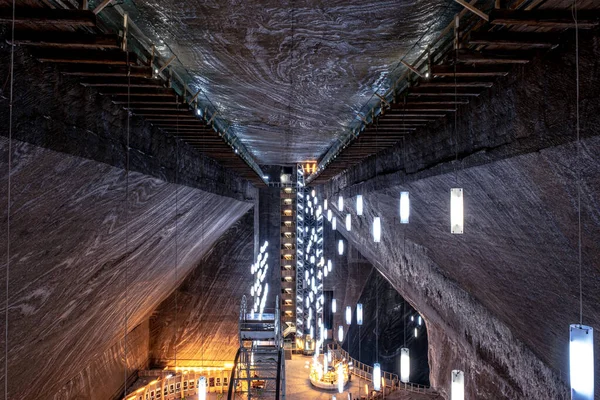 Turda Romania February 2022 Underground Salt Mine Turda Popular Attraction — Stock Photo, Image