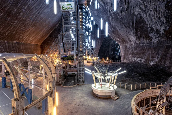 Turda Romania February 2022 Underground Salt Mine Turda Popular Attraction — Stock Photo, Image
