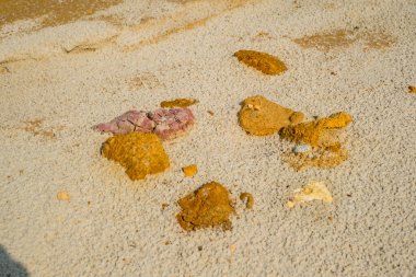 Kaolin madeninde soyut renk kum dokusu