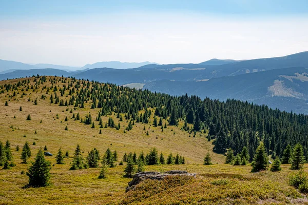 Belle Vue Depuis Les Montagnes Cindrel Roumanie — Photo