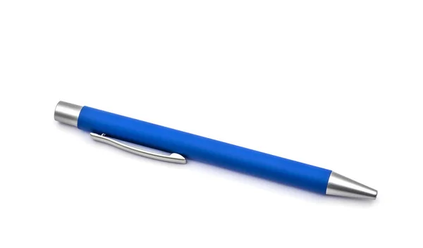 Beyaz Arkaplanda Mavi Kalem Izole Edildi — Stok fotoğraf