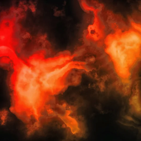 Egy Elvont Tűzláng Illusztrációja Sötétben — Stock Fotó
