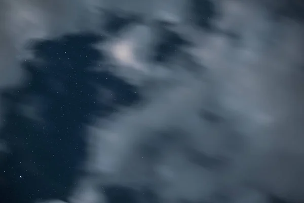 Night Sky Stars Clouds Motion Blur — Stock Photo, Image
