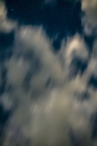 Night Sky Stars Clouds Motion Blur — Stock Photo, Image